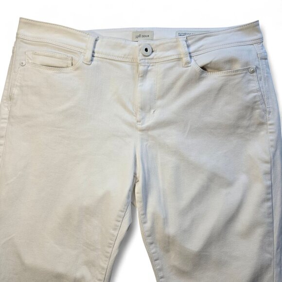 J.Jill Womens White Denim Slim Ankle Jeans Size 10 - Picture 5 of 16